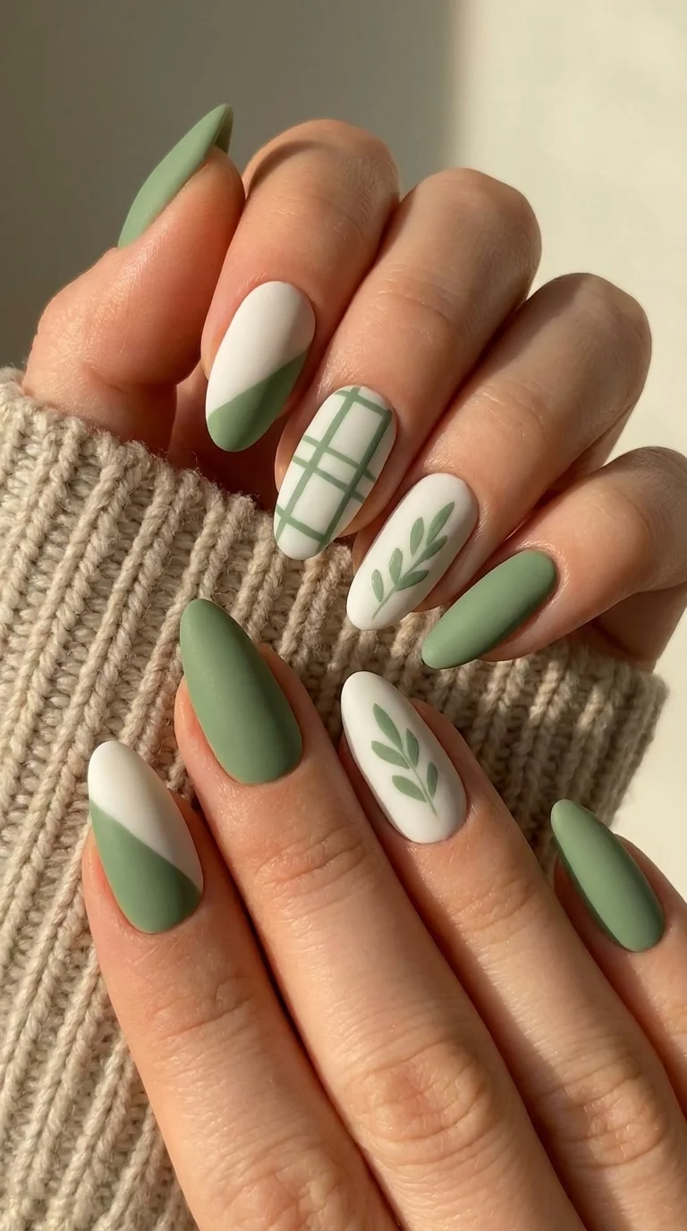 Sage Plaid & Botanicals