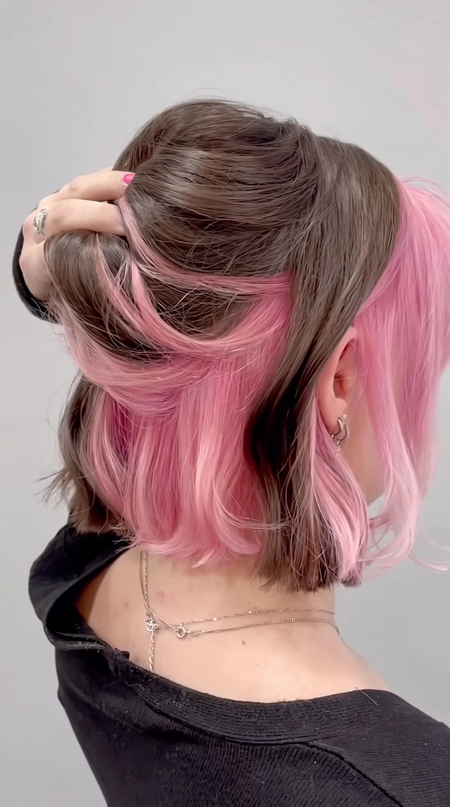 Bubblegum Pink Peekaboo Bob Hair Tint Color