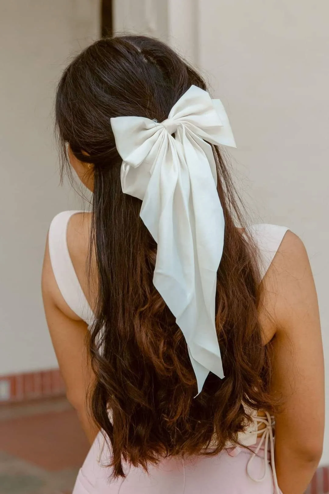 Romantic Coquette Half-Up Silk Ribbon Bow Style