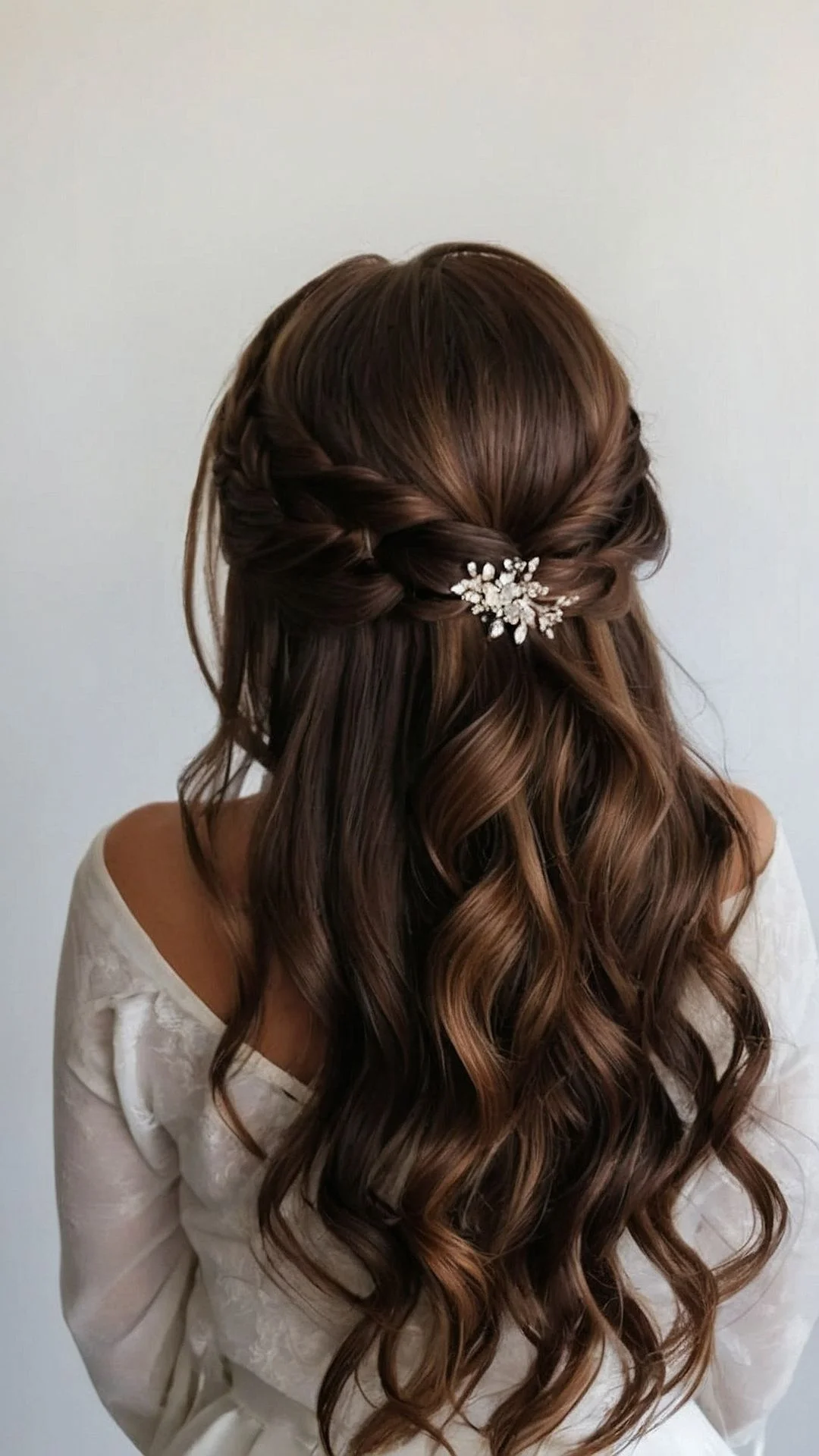 Braided Crown Half-Up Style