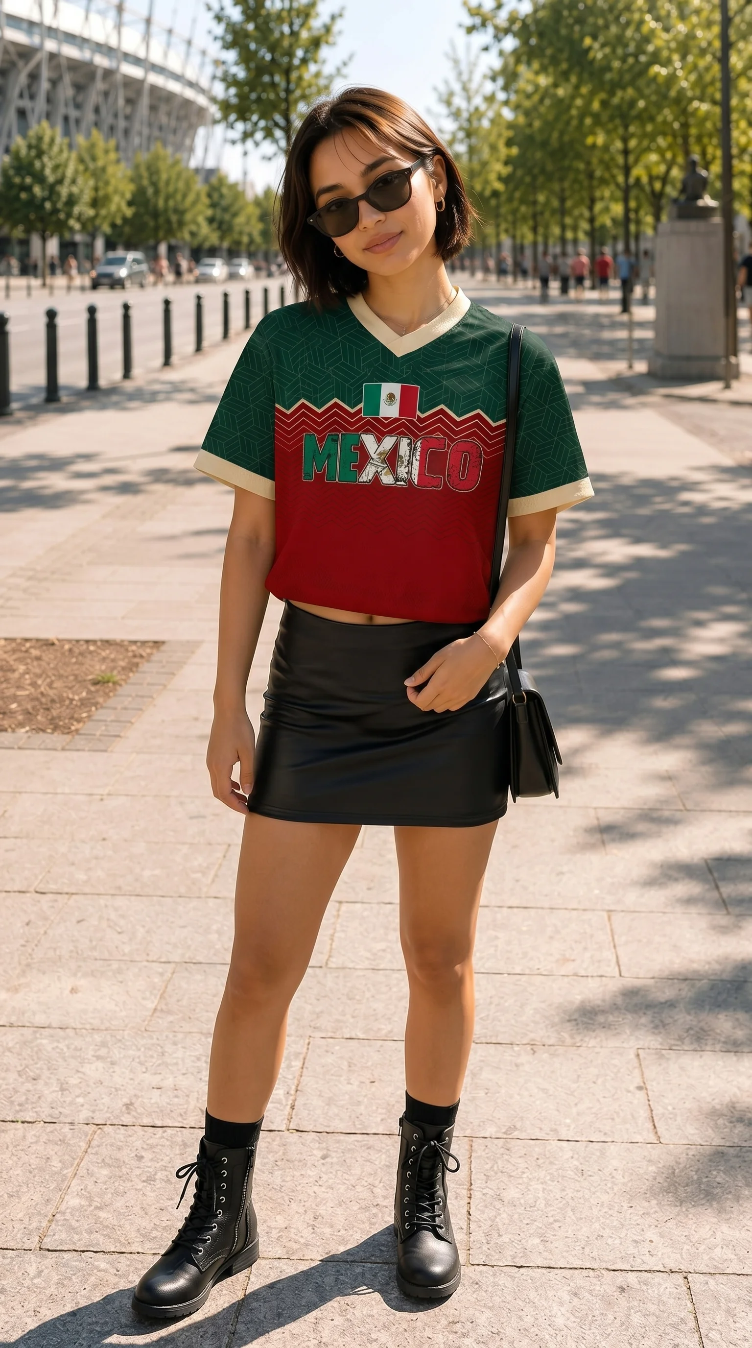 Edgy Biker Chic with a Faux Leather Mini