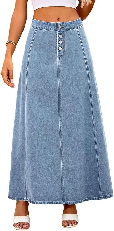High Waist Denim Skirt