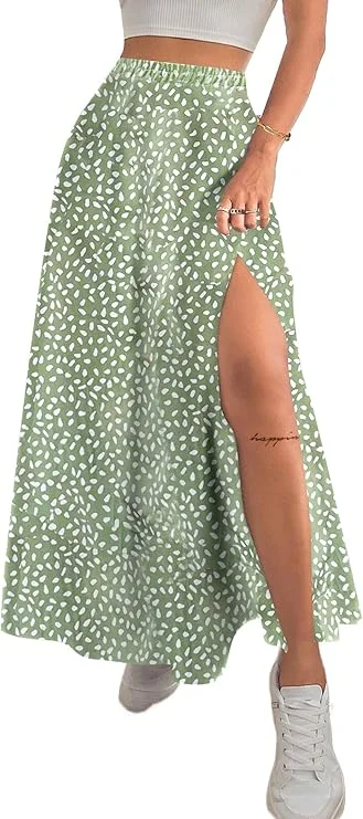 Floral Slit Maxi Skirt