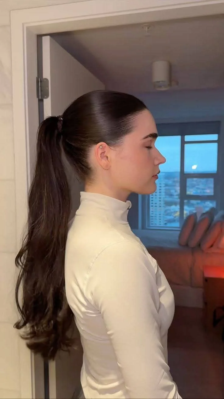 Clean Girl Slicked-Back High Ponytail