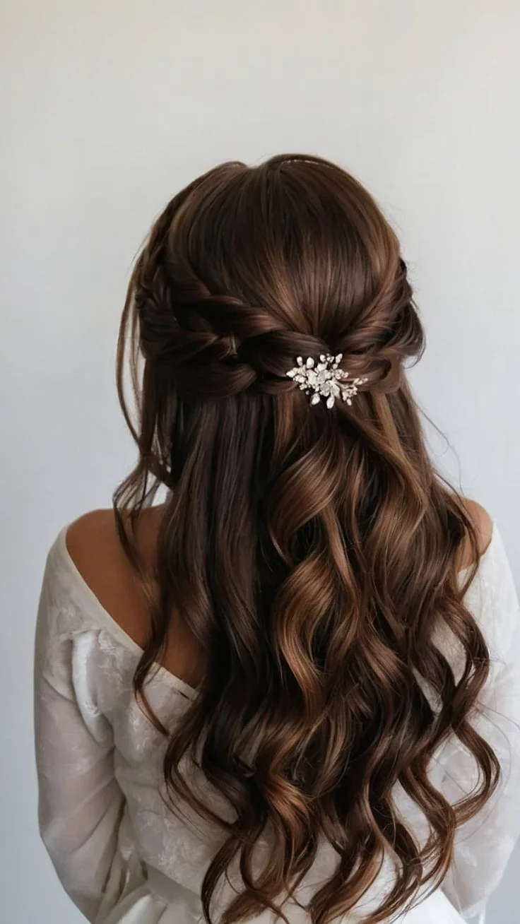 Romantic Braided Half-Up Style