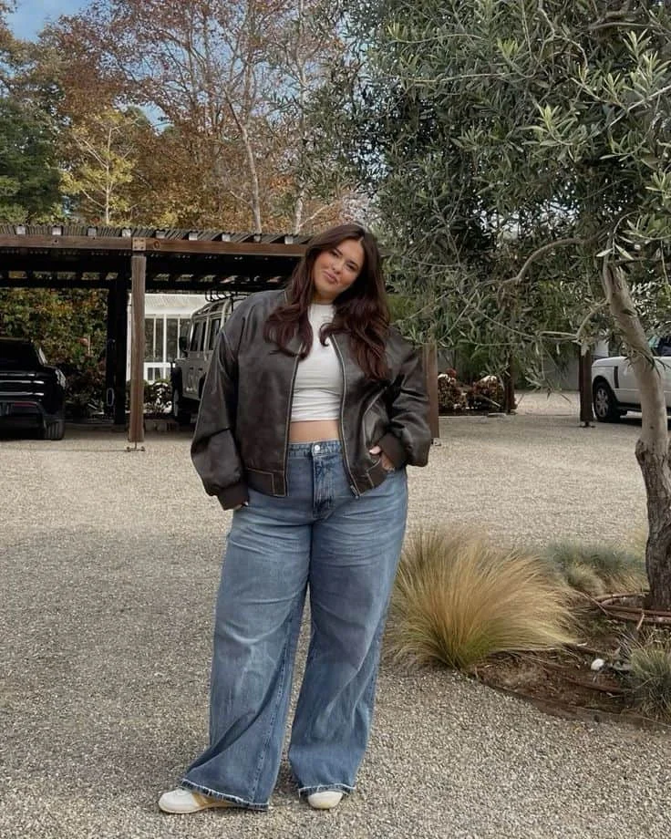 Casual Cool with Leather and Denim