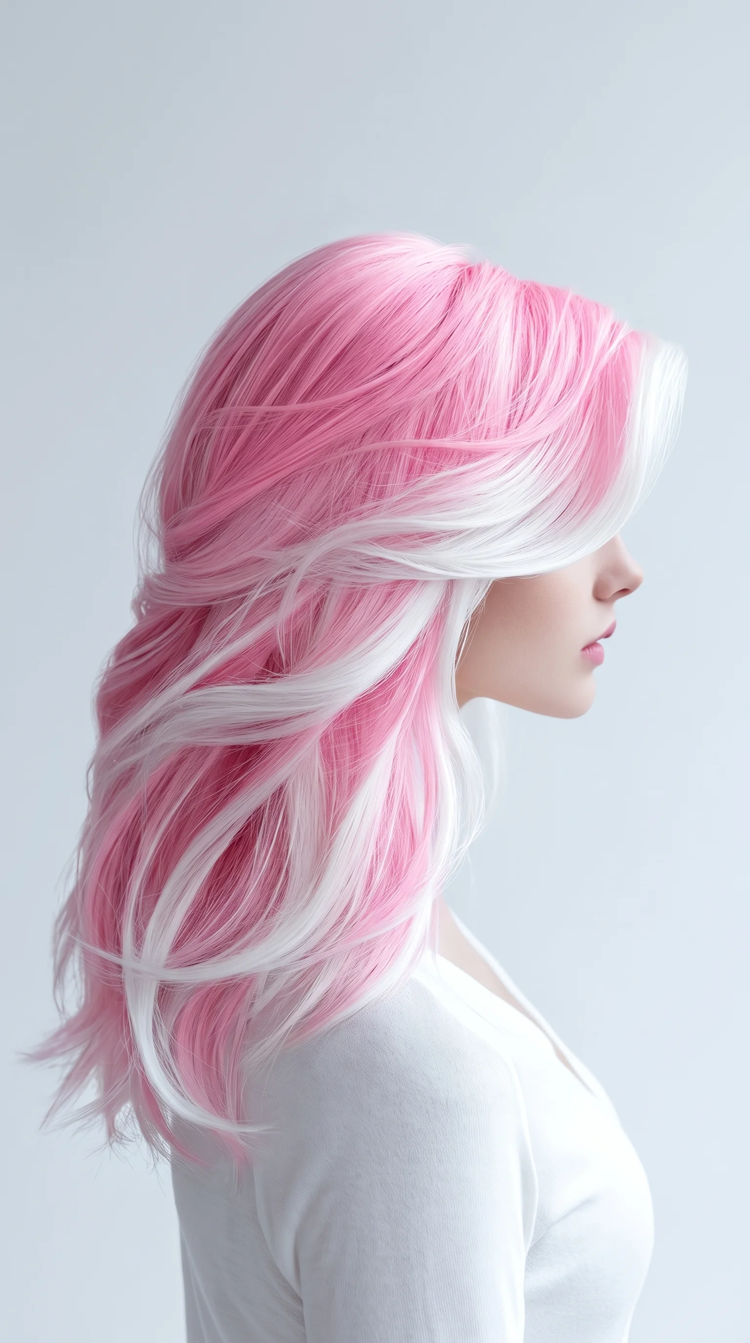 Pastel Pink & Icy Blonde Ribbon Hair Tint Color