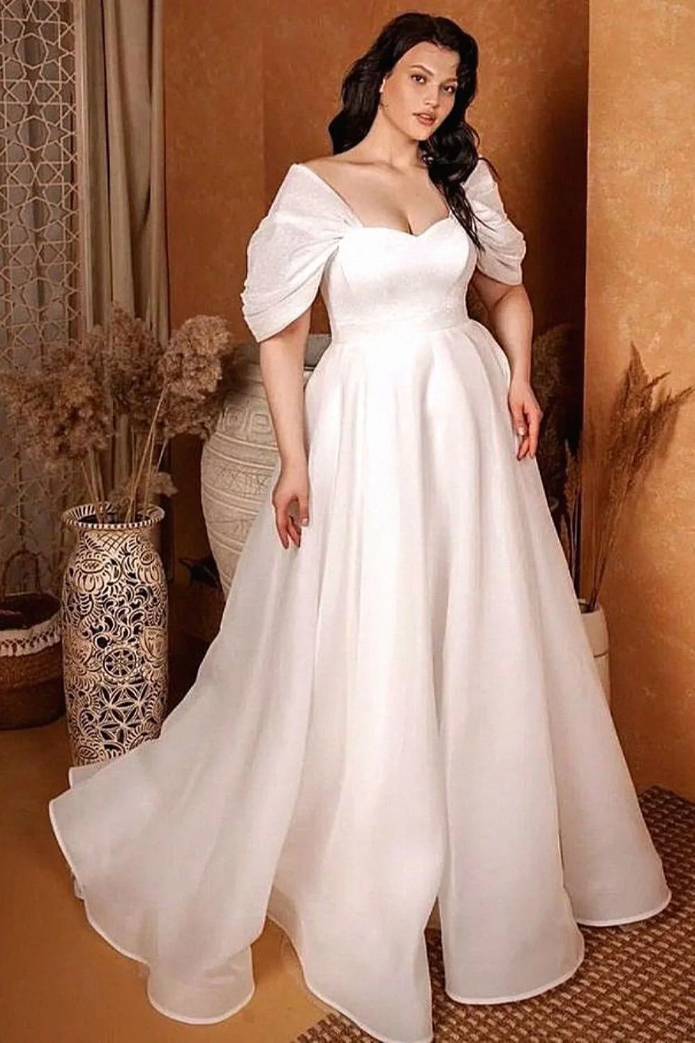 Elegant Off-Shoulder A-Line Gown