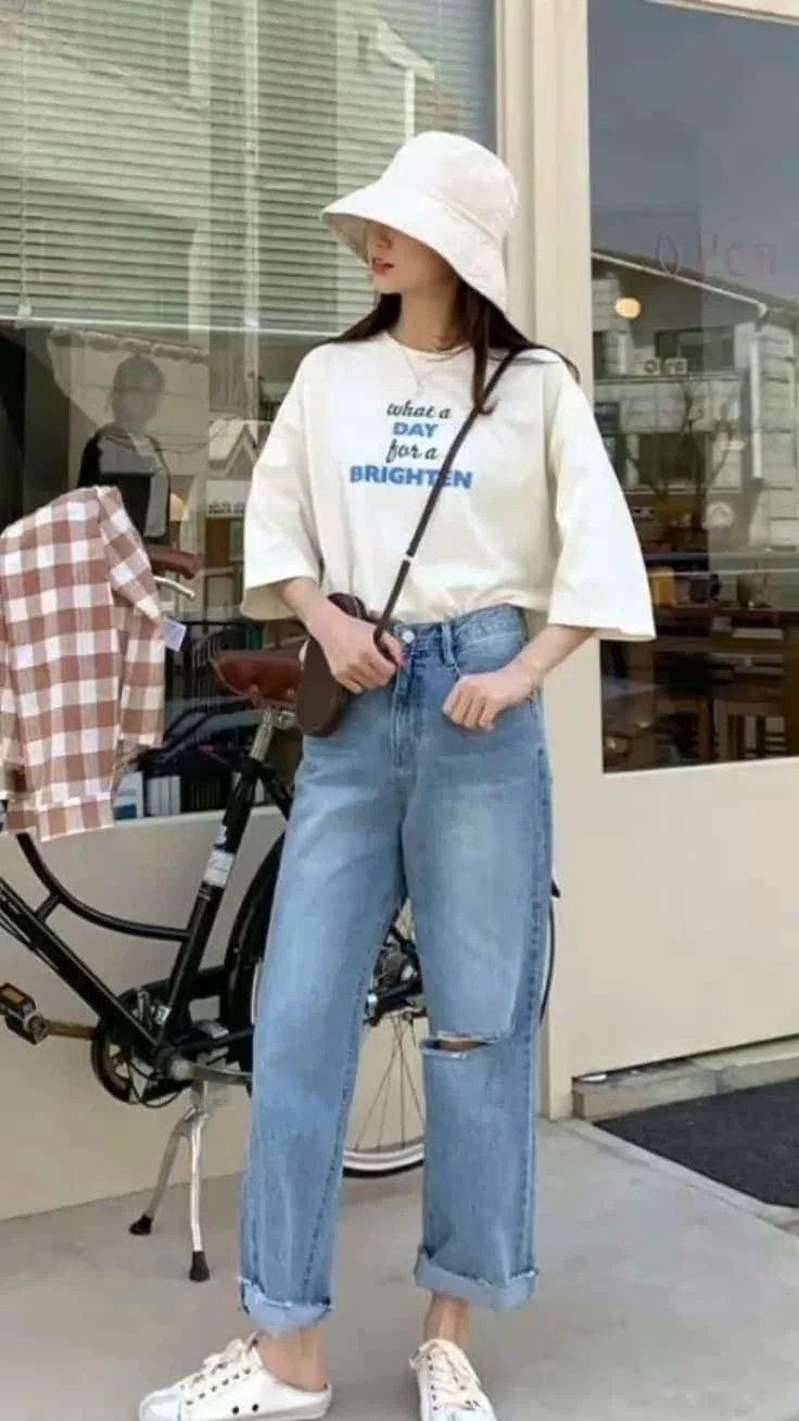Breezy Bucket Hat and Graphic Tee