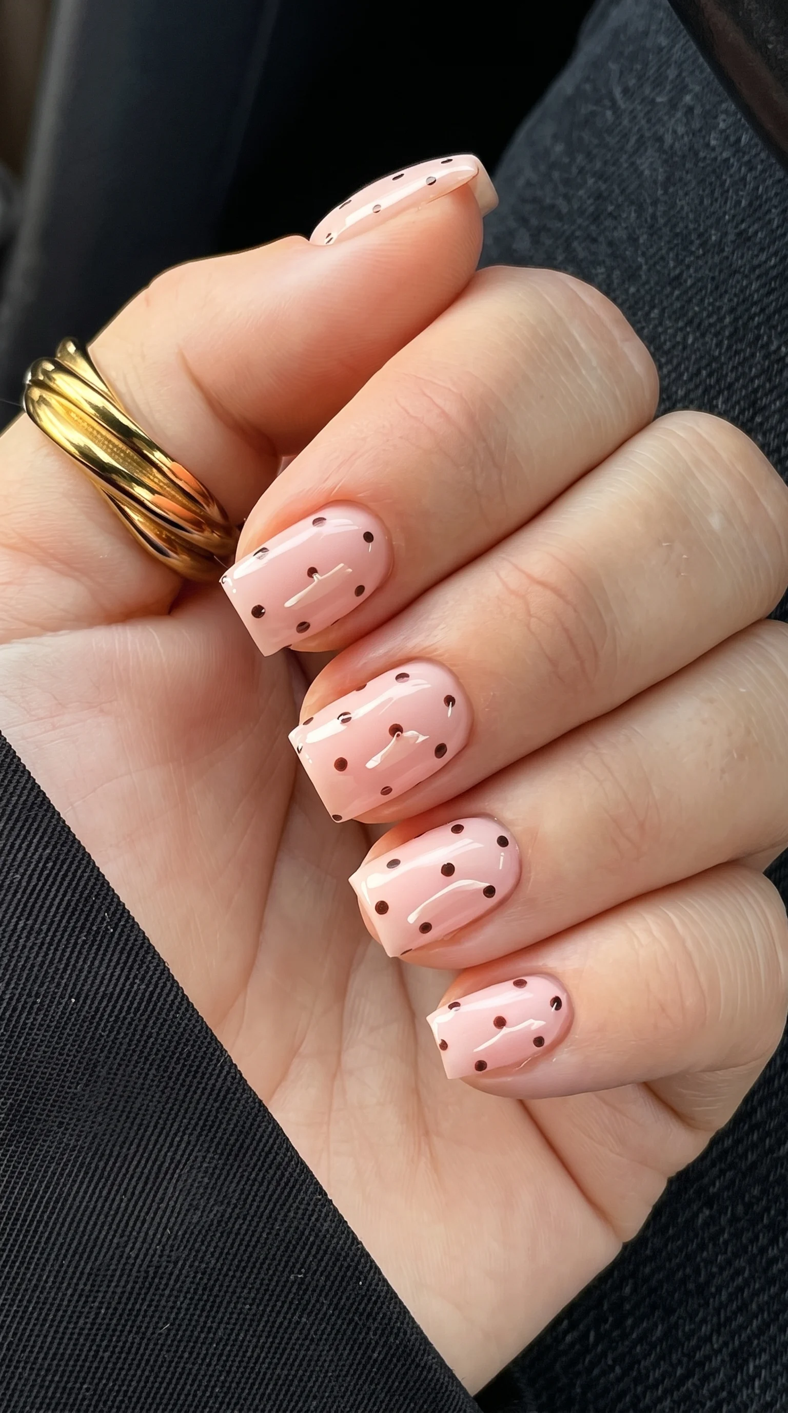 The Timeless Polka-Dot Chic Cute August Nail Inspo