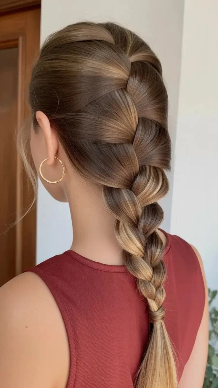 Classic Voluminous French Braid Plait